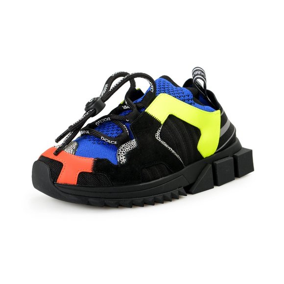 Dolce & Gabbana Women's "Sorrento" Multi-Color Canvas & Leather Sneakers Shoes - Picture 1 of 8